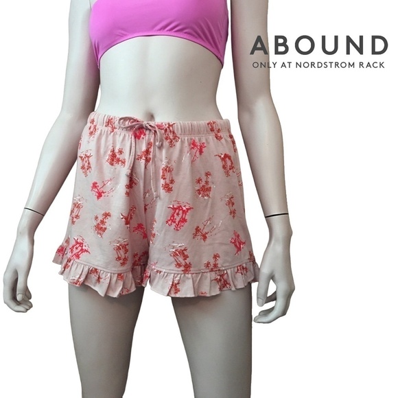 Abound Ruffle Drawstring Shorts Versatile Lounge, Leisure Casual, Sleep - Picture 11 of 13